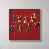 Ten Lords Leaping The Ten Commandments Vector  キャンバスプリント (正面)