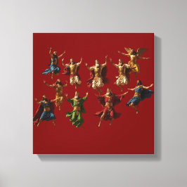 Ten Lords Leaping The Ten Commandments Vector  キャンバスプリント