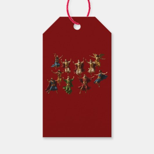 Ten Lords Leaping The Ten Commandments Vector ギフトタグ (正面)