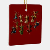 Ten Lords Leaping The Ten Commandments Vector  セラミックオーナメント (右)