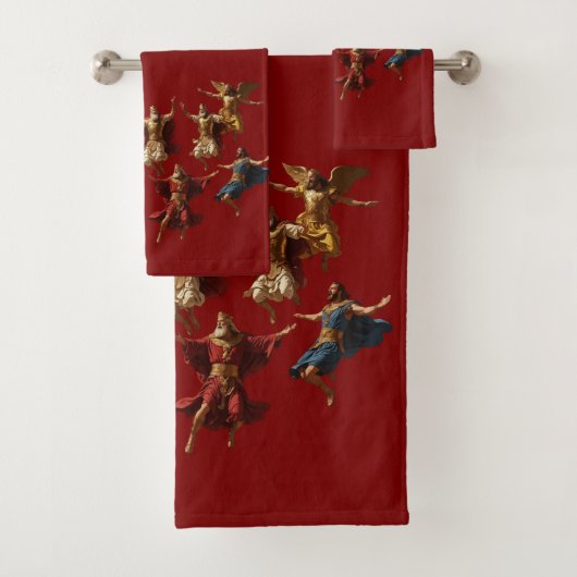 Ten Lords Leaping The Ten Commandments Vector  バスタオルセット (インサイチュ)