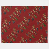 Ten Lords Leaping The Ten Commandments Vector フリースブランケット (正面(横))