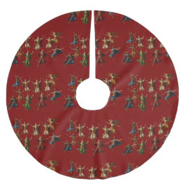 Ten Lords Leaping The Ten Commandments Vector  ブラッシュドポリエステルツリースカート