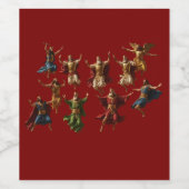 Ten Lords Leaping The Ten Commandments Vector  ワインラベル (シングルラベル)