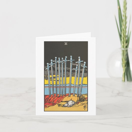 Ten of swords blank card カード (正面)