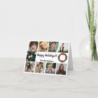 Ten Photo Template Simple Christmas シーズンカード