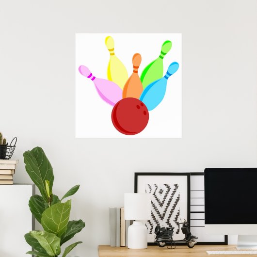 Ten Pin Bowling ポスター (ホームオフィス)