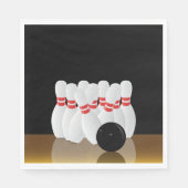 Ten Pin Bowling Strike スタンダードランチョンナプキン (正面)