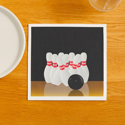 Ten Pin Bowling Strike スタンダードランチョンナプキン