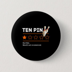 Ten Pin One Star-Reviewが最悪の場合 缶バッジ