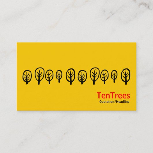 Ten Trees - 黒と赤のアンバー 名刺 (正面)