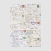 Ten Vintage Handwritten Postcards ES1 Decoupage 薄葉紙 (正面)