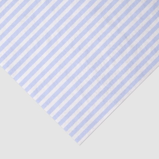 Tender Baby Blue Pale Sky Blue and White Stripe 薄葉紙 (詳細)