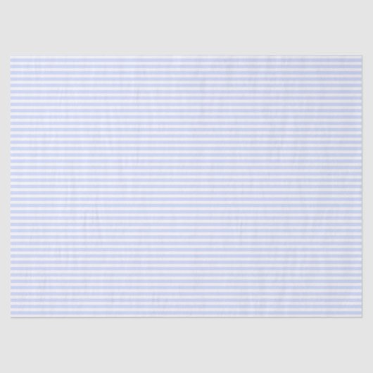 Tender Baby Blue Pale Sky Blue and White Stripe 薄葉紙 (正面)