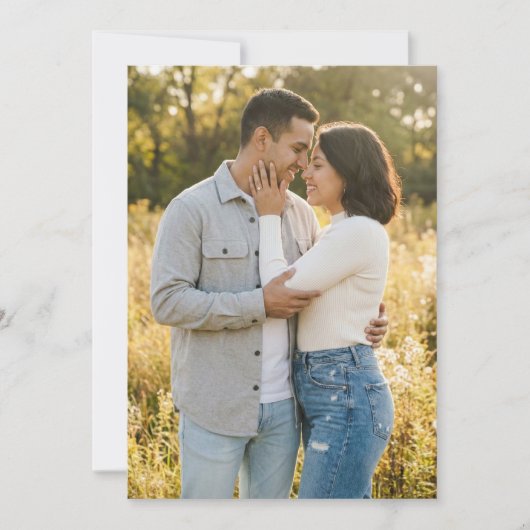 Tender Beige Casual Photo 招待状 (正面)