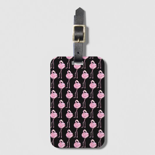 Tender Flamingo Series デザイン3 ラゲッジタグ (正面縦)