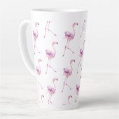 Tender Flamingo Series デザイン 5 カフェラテマグ (左アングル)
