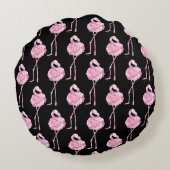 Tender Flamingo Series Design 3 丸型クッション (裏面)