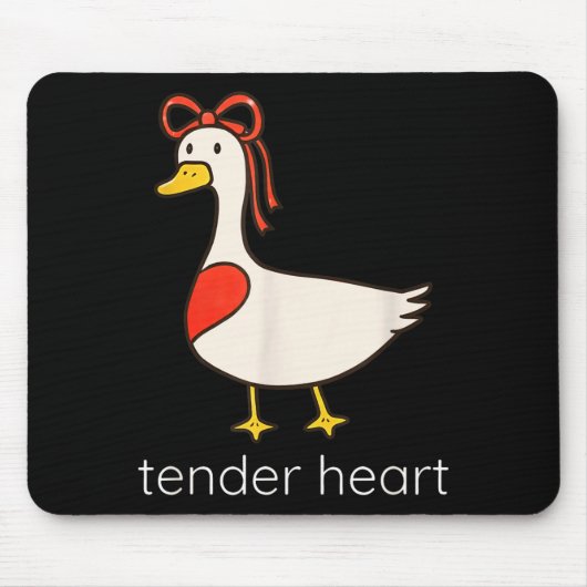 Tender Heart Funny Couple Goose Lover Valentine’s  マウスパッド (正面)