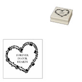 Tender Loving Memorial Heart Pet Paws Print  ラバースタンプ (押印)