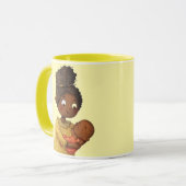 Tender Moment Whimsical Mother and Child Art Cofee マグカップ (正面左)