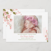 Tender Moments写真の誕生のお知らせ 招待状 (正面/裏面)