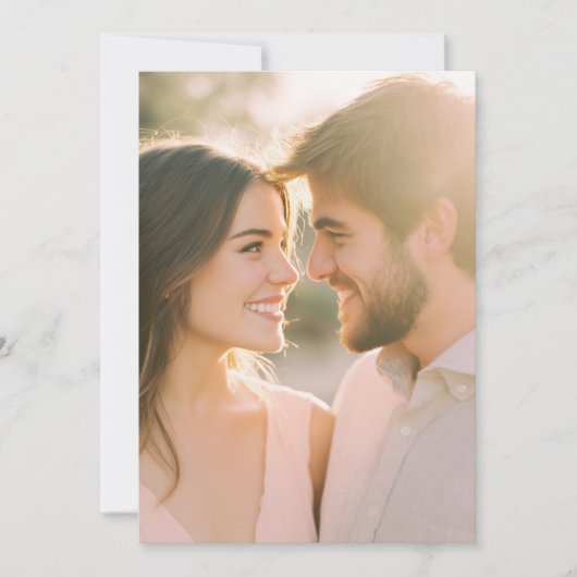 Tender Pink Warmth Photo 招待状 (正面)