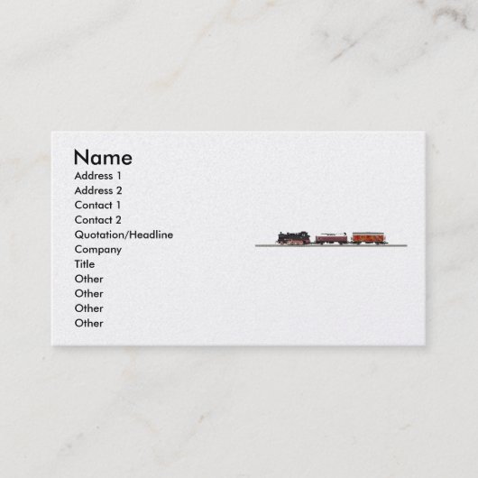 Tenderlokomotiveのプロフィールカード 名刺 (正面)