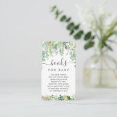 Tendres Feuilles Livre Demande Carte Baby Shower エンクロージャーカード (スタンド正面)