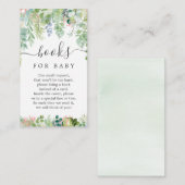 Tendres Feuilles Livre Demande Carte Baby Shower エンクロージャーカード (正面/裏面)