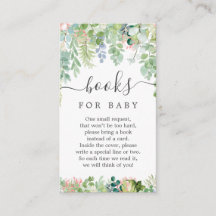 Tendres Feuilles Livre Demande Carte Baby Shower