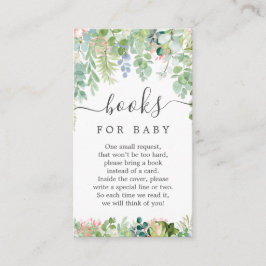 Tendres Feuilles Livre Demande Carte Baby Shower エンクロージャーカード
