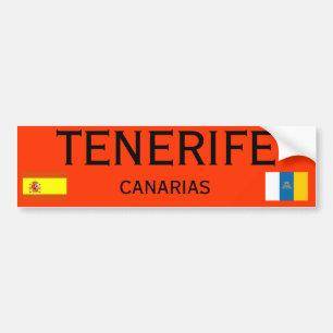 Tenerife*のカナリア諸島のバンパーステッカー バンパーステッカー
