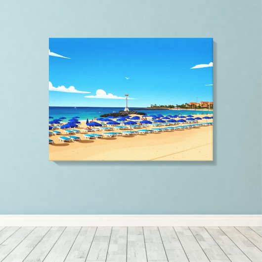 Tenerife beach view canvas print キャンバスプリント (インサイチュ (ウッドフロア))