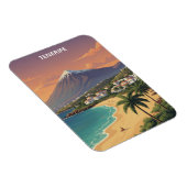 Tenerife Mount Teide Canary Island Retro Travel マグネット (右側)
