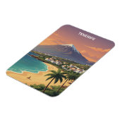 Tenerife Mount Teide Canary Island Retro Travel マグネット (左側)