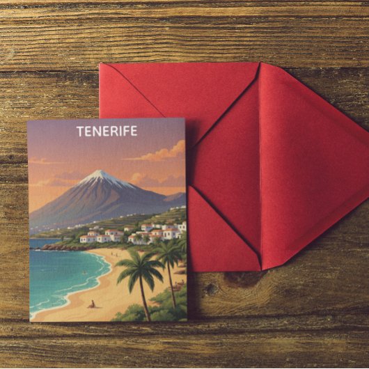 Tenerife Mount Teide Canary Island Vintage Travel ポストカード