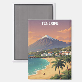 Tenerife Mount Teide Canary Island Vintage Travel マグネット