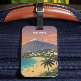 Tenerife Mount Teide Canary Island Vintage Travel ラゲッジタグ