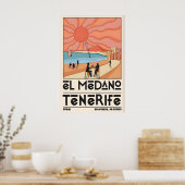 Tenerife Travel Poster El Medano Beach, Oversized ポスター (キッチン)