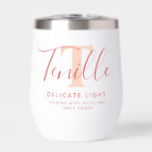 Tenille name meaning monogram burnt orange pink (正面)