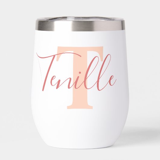 Tenille name meaning monogram burnt orange pink (背面)