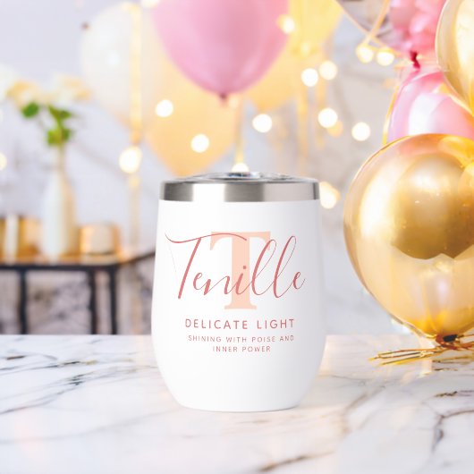 Tenille name meaning monogram burnt orange pink (バチェラーパーティー (回転後))