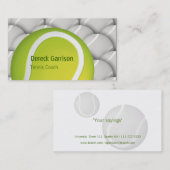 Tenisのコーチ|のスポーツ 名刺 (正面/裏面)