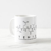 Tenishaペプチド名mug コーヒーマグカップ (正面左)