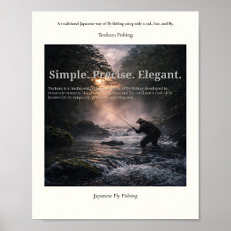 Tenkara Fishing Poster – Japanese Fly Fishing ポスター