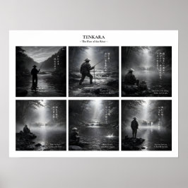 Tenkara Fishing Wall Art Print ポスター