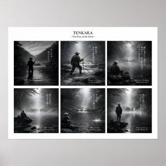 Tenkara Fishing Wall Art Print ポスター