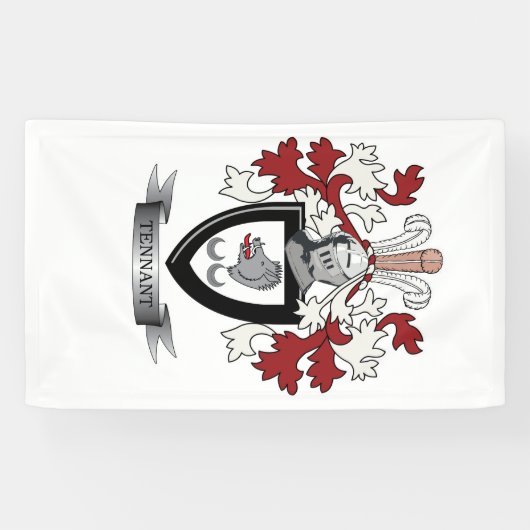 Tennantの家紋の紋章付き外衣 横断幕 (横)
