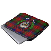 Tennant Scottish Clan Tartan and Crest ラップトップスリーブ (正面下部)